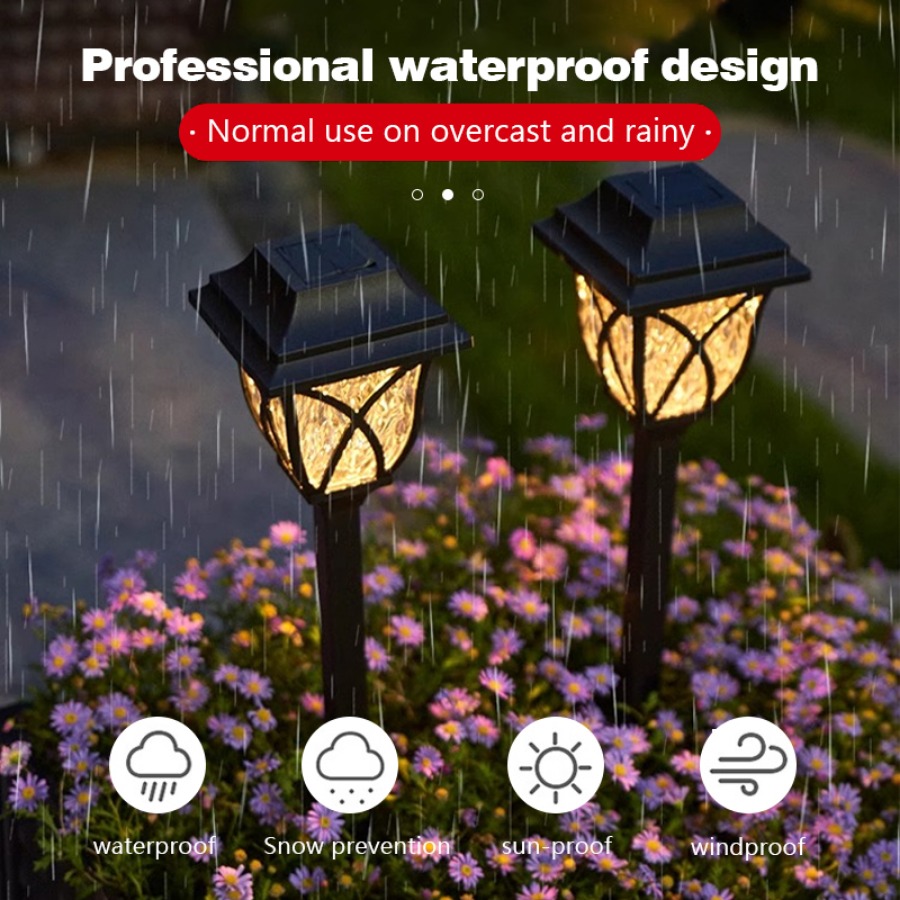 Solar Pathway Lights 8 Pack - 8 Pack Solar LED Courtyard Lamp