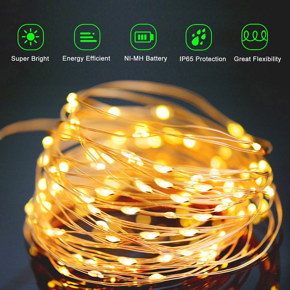 Solar String Lights Outdoor 20M - 5M 20M LED Solar Light Outdoor