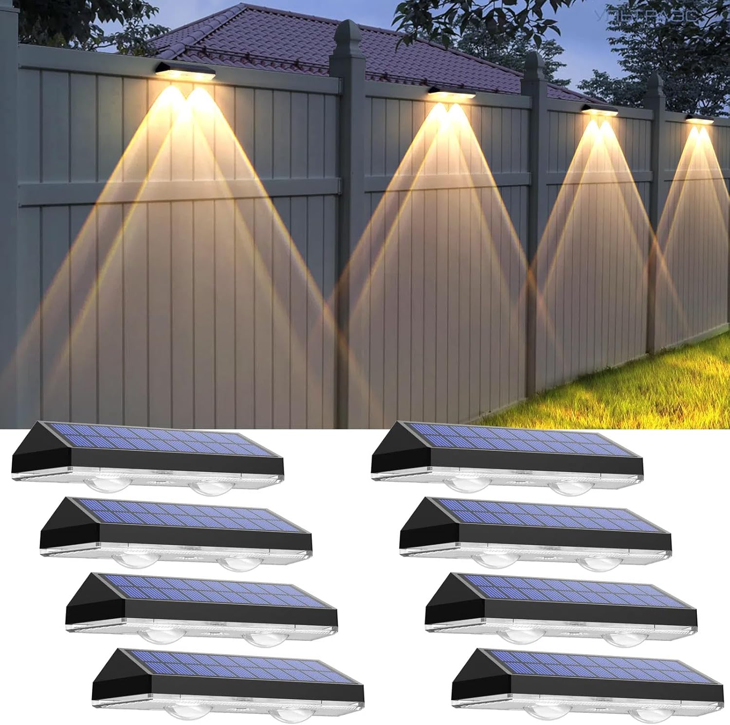 Solar Wall Light Fence Lamp - 1/8pcs Super Bright Solar Fence Lights