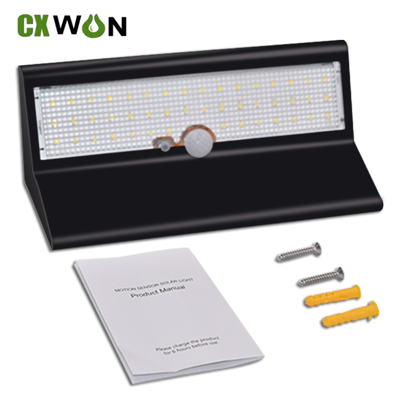 Solar Wall Light Fence Lamp - Solar Panel Lights with Motion Sensor