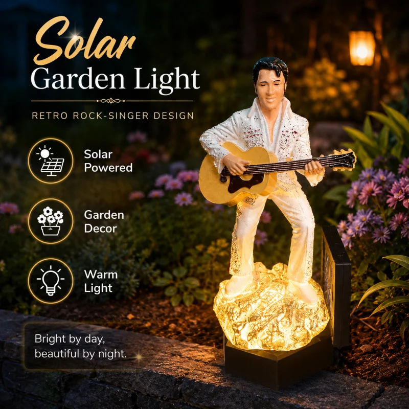 Solar Ground Light Driveway - Outdoor Solar Garden Light Rock Singer