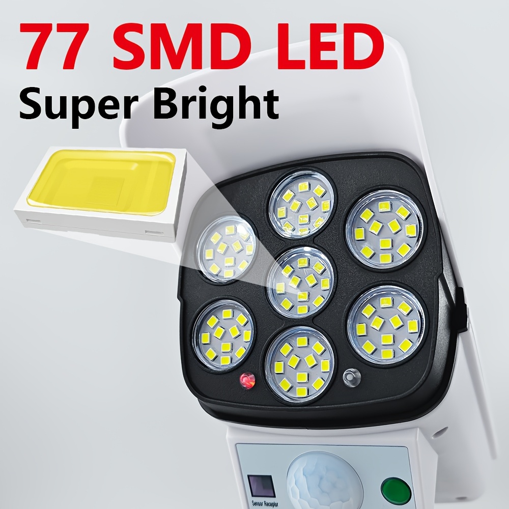 Solar Security Camera Light - Outdoor Solar Lights With Motion Sensor