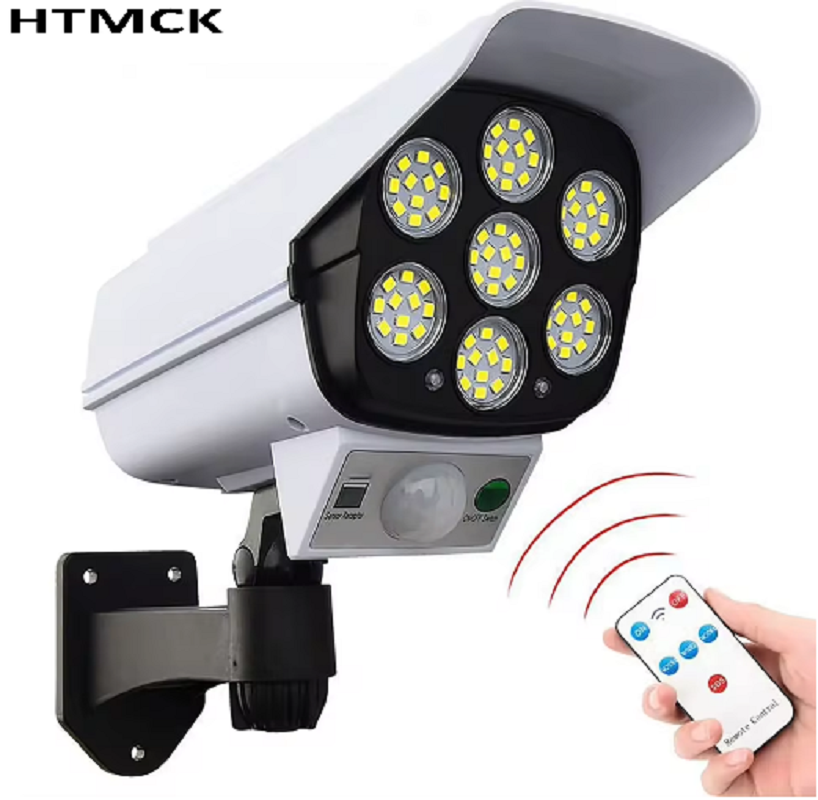 Solar Security Camera Light - Remote Control Solar Simulation Security Camera