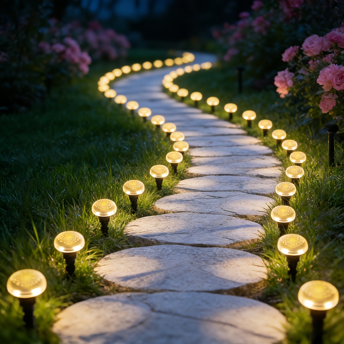 Solar Pathway Lights 8 Pack - 10/20 Pack Solar Landscape Lights, 8