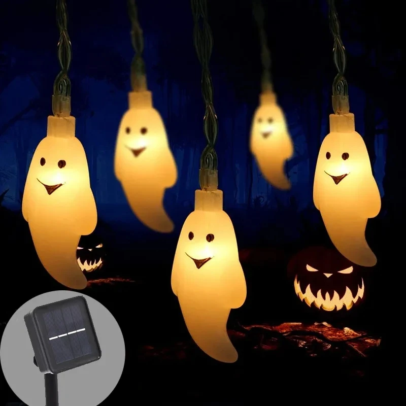 Solar String Lights Outdoor 20M - 7m 50leds Christmas Solar Ghost Light