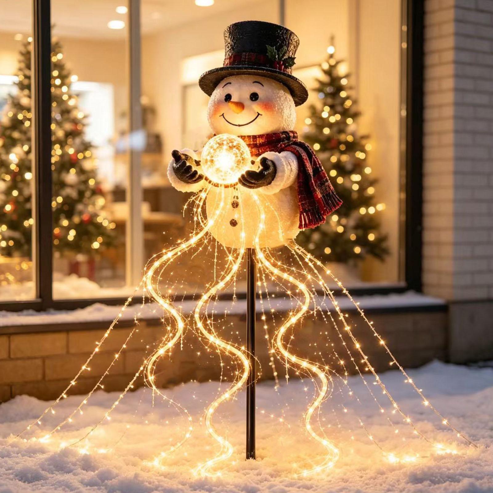 Solar Ground Light Driveway - Solar Christmas Snowman Garden Lights Outdoor
