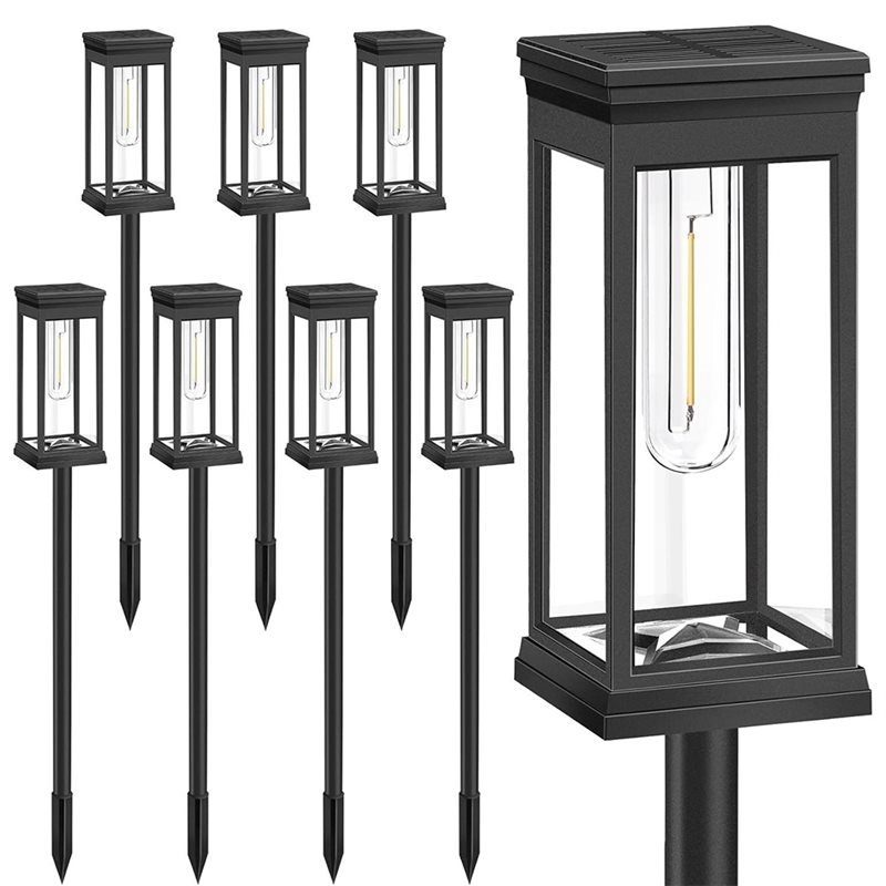 Solar Pathway Lights 8 Pack - 【A56X】For Walkway Garden Driveway Decor 8