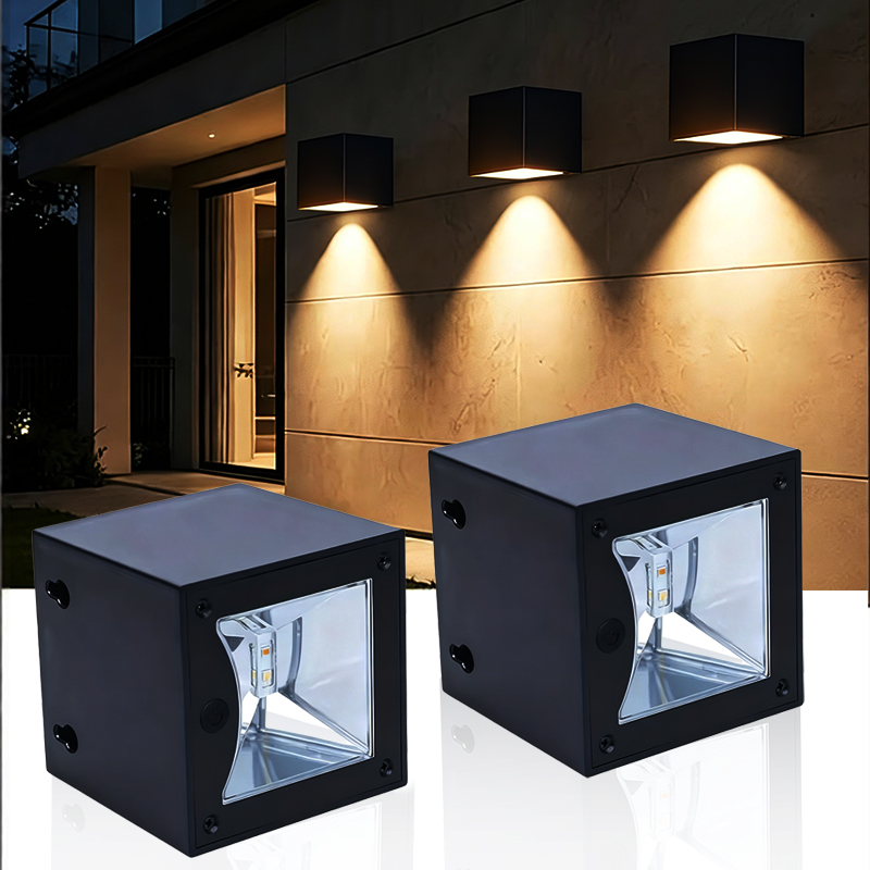 Solar Garden Spotlight Rgb - NEW Square Solar Wall Lamps Waterproof