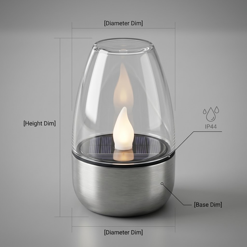 [6 Pack] Solar LED Flameless C - Solar Garden Light Dusk To Dawn ulasan dan harga