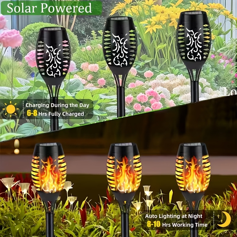 1-8Pack Solar Lights Flickerin - Solar Pathway Lights 8 Pack ulasan dan harga