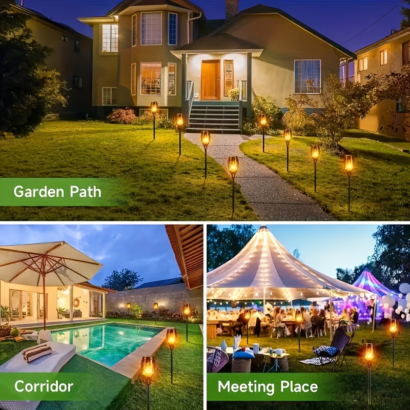 1-8Pack Solar Lights Flickerin - Solar Pathway Lights 8 Pack ulasan dan harga