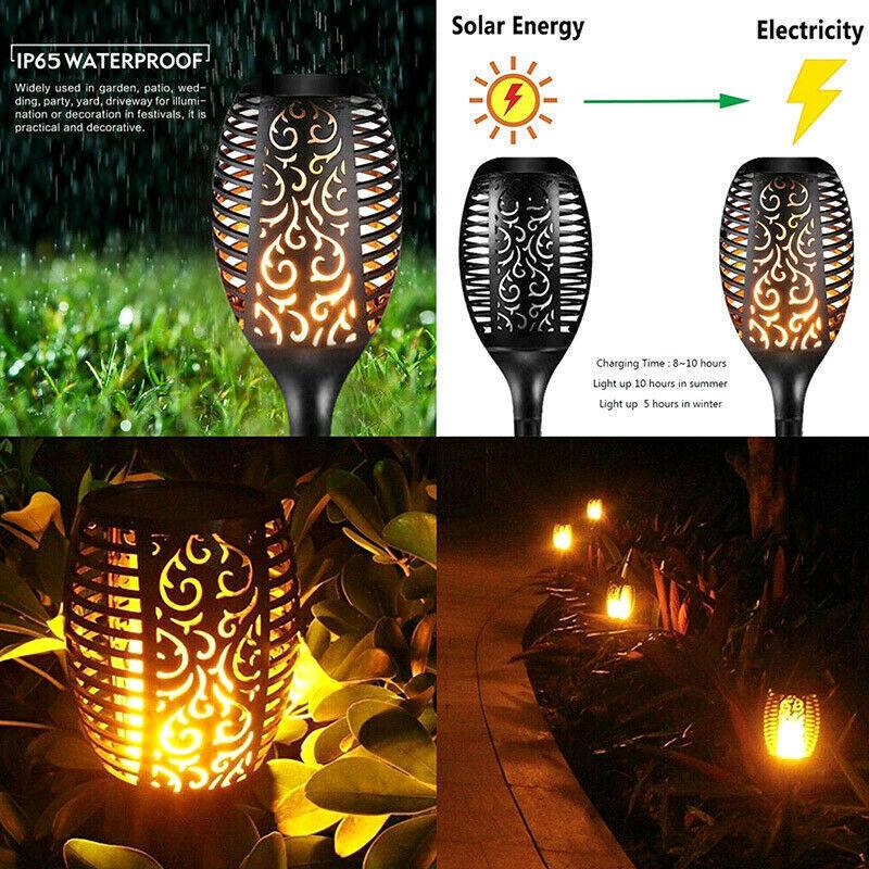 1-8Pack Solar Lights Flickerin - Solar Pathway Lights 8 Pack ulasan dan harga