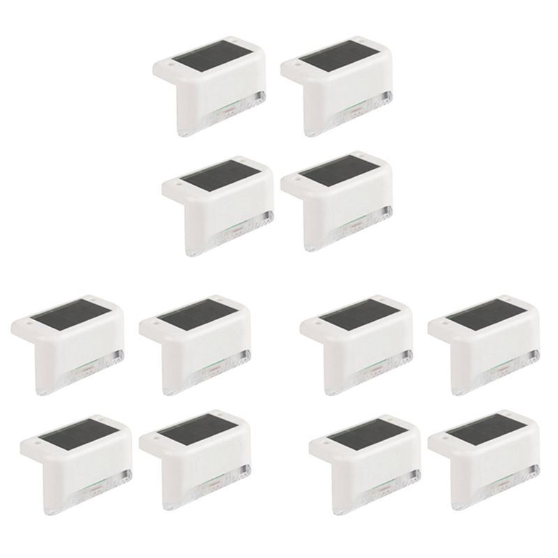 ABVG-12Pcs LED Solar Path Stai - Solar Wall Light Fence Lamp ulasan dan harga