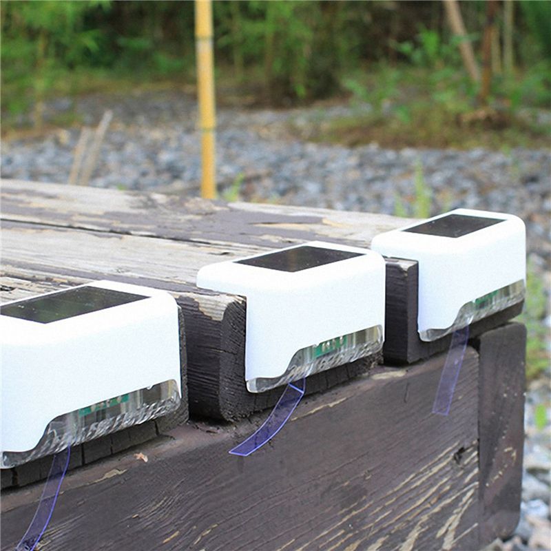 ABVG-12Pcs LED Solar Path Stai - Solar Wall Light Fence Lamp ulasan dan harga