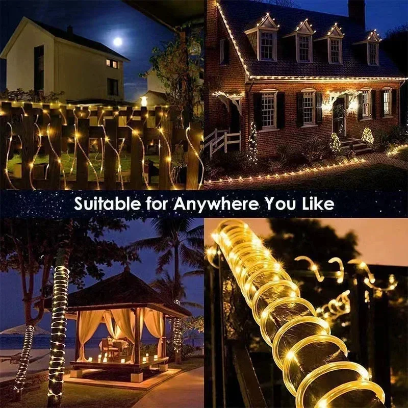 Outdoor Solar Tube Rope Led Li - Solar String Lights Outdoor 20M ulasan dan harga