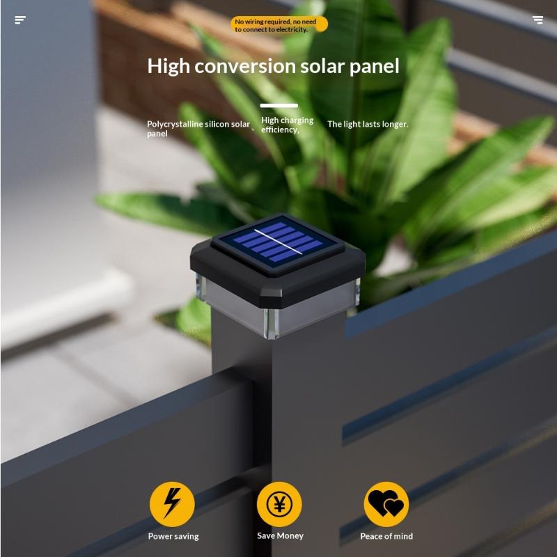 1Pcs IP65 Waterproof Solar Fen - Solar Post Cap Light 4X4 ulasan dan harga