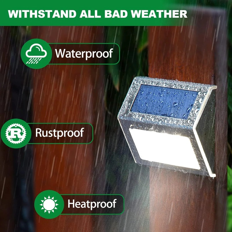 3LED Solar Power Fence Lights  - Solar Wall Light Fence Lamp ulasan dan harga