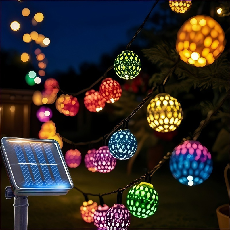 50/ 30/ 20 LED Moroccan Ball S - Solar String Lights Outdoor 20M ulasan dan harga