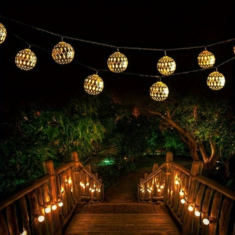 50/ 30/ 20 LED Moroccan Ball S - Solar String Lights Outdoor 20M ulasan dan harga