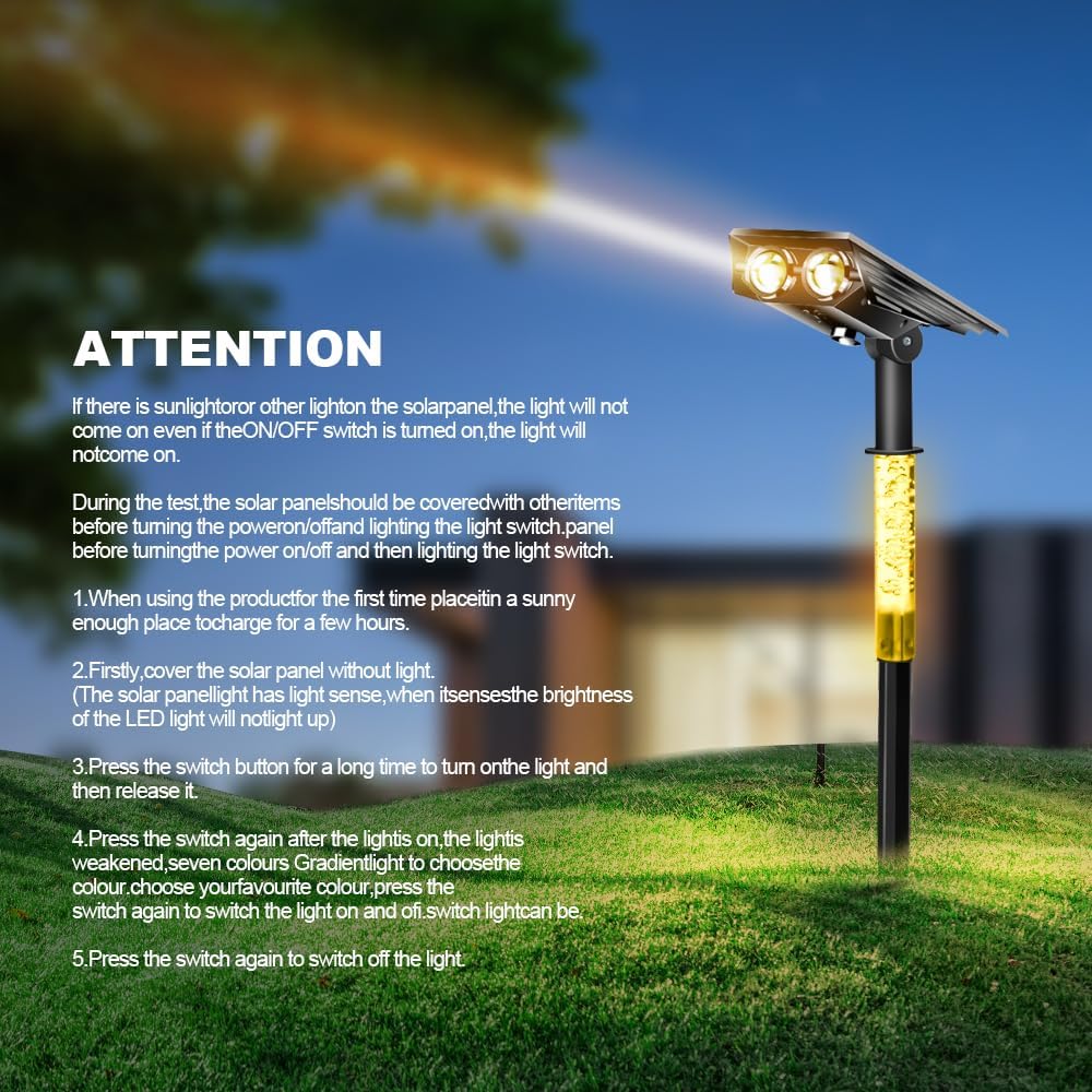 Solar Garden Lawn Lamp Outdoor - Solar Garden Spotlight Rgb ulasan dan harga