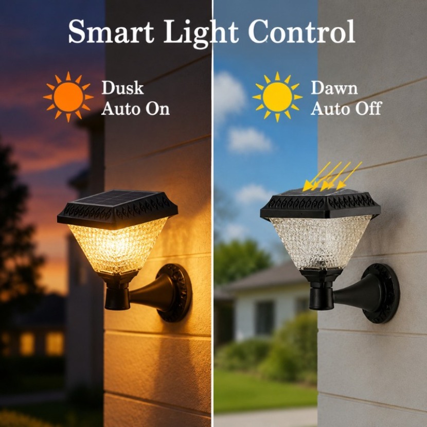 Outdoor Solar Wall Lamp 3 Colo - Solar Garden Light Dusk To Dawn ulasan dan harga