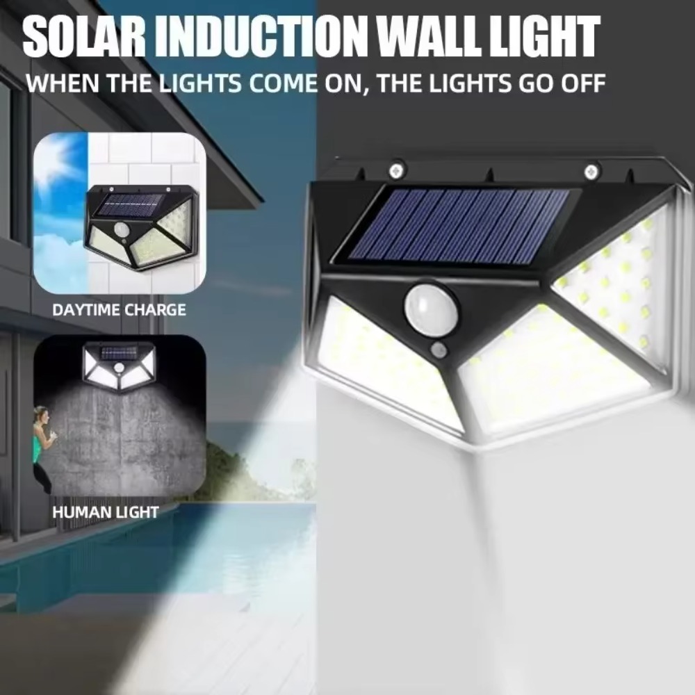 Solar Powered 100 LED Motion S - Solar Wall Light Fence Lamp ulasan dan harga