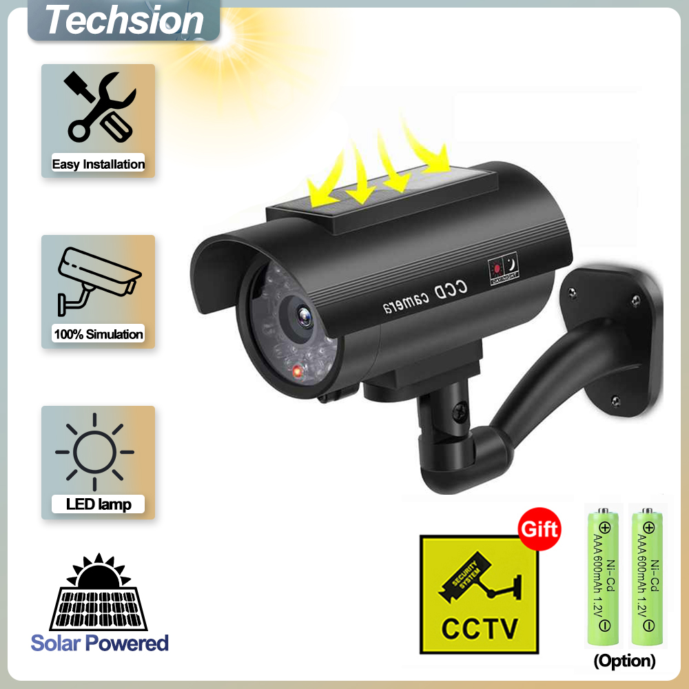 Solar Panel Dummy Surveillance - Solar Security Camera Light ulasan dan harga