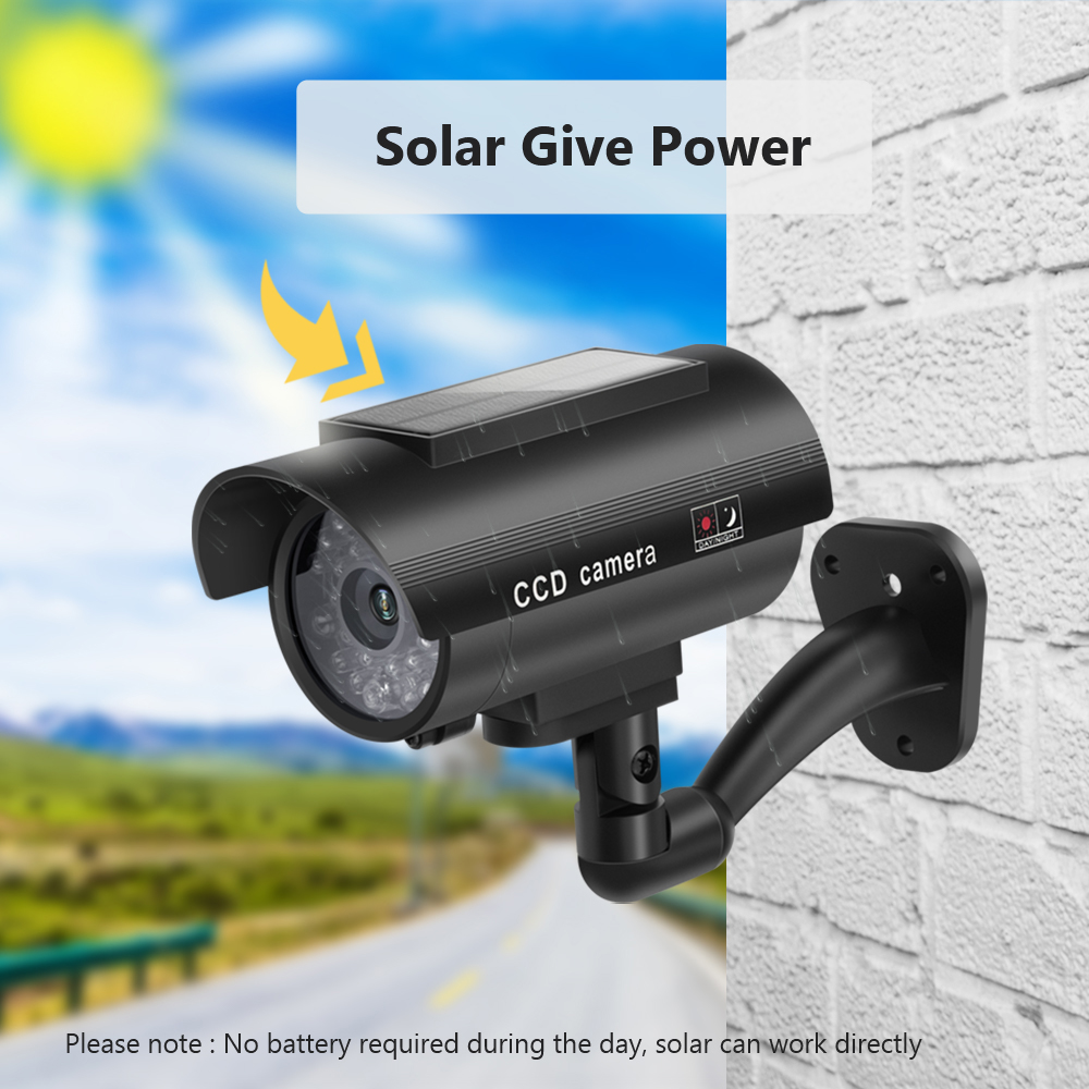 Solar Panel Dummy Surveillance - Solar Security Camera Light ulasan dan harga