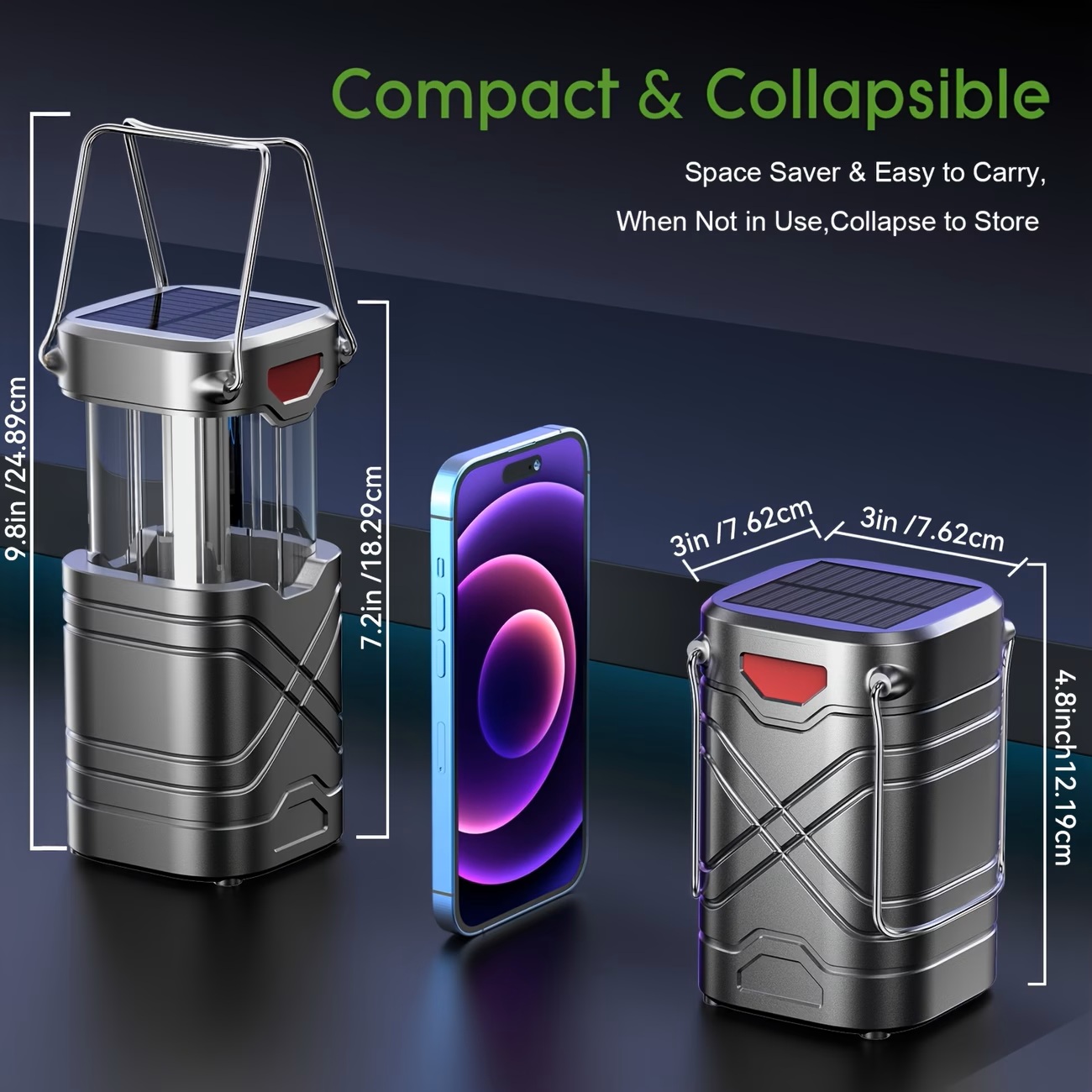 Solar Camping Lantern 2/4-Pack - Solar Lantern Camping Collapsible ulasan dan harga