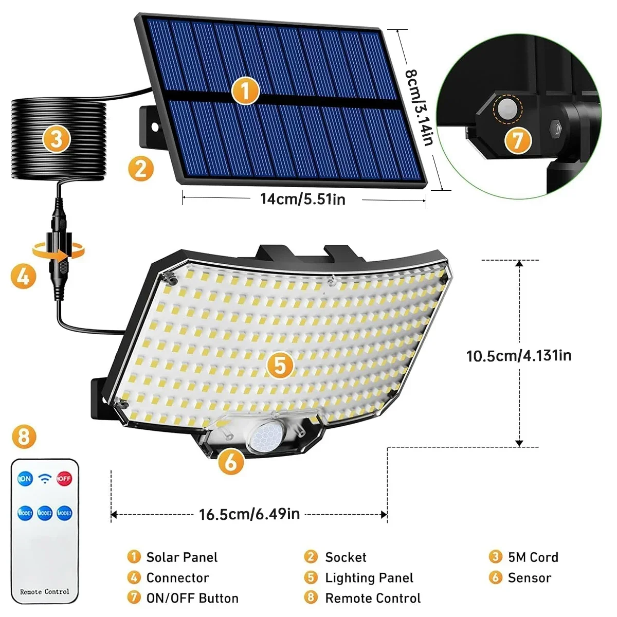 234LED Solar Outdoor Lights Mo - Solar Garden Light Outdoor Waterproof ulasan dan harga