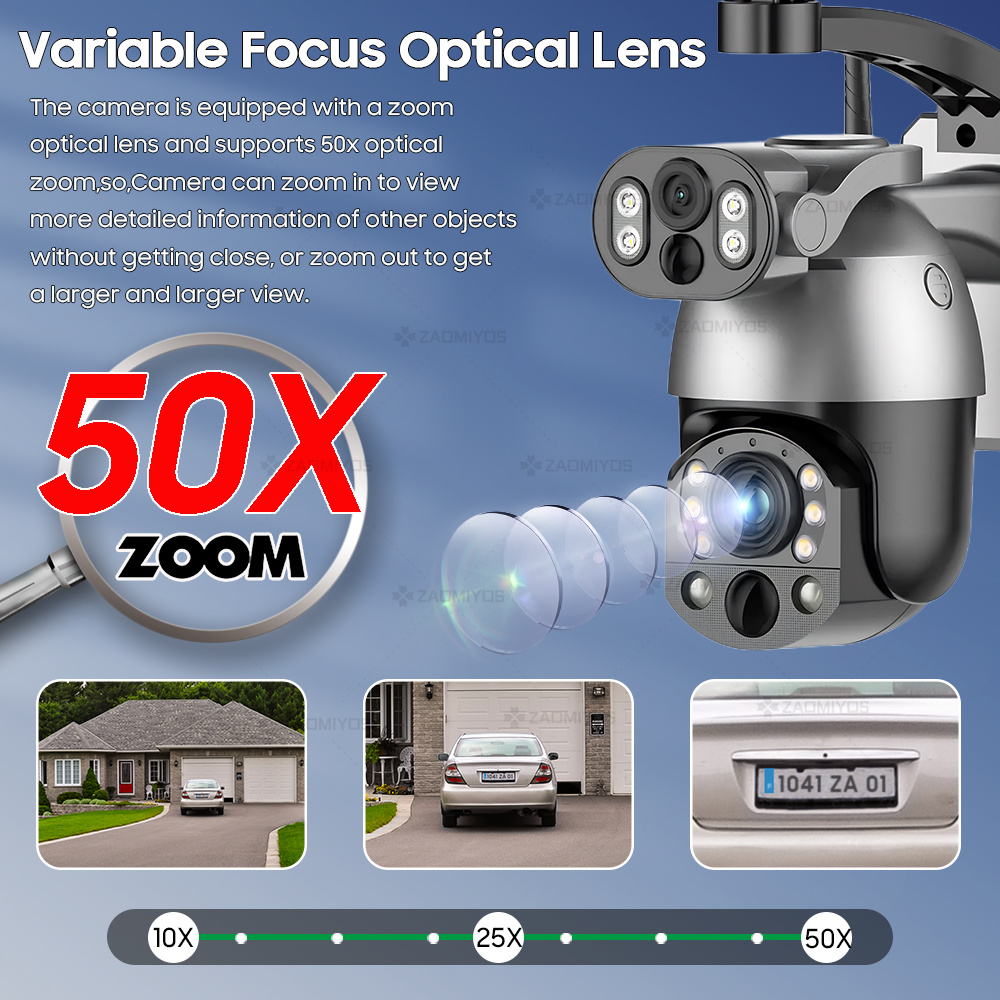 4K 50X ZOOM 10MP Solar Camera  - Solar Security Camera Light ulasan dan harga