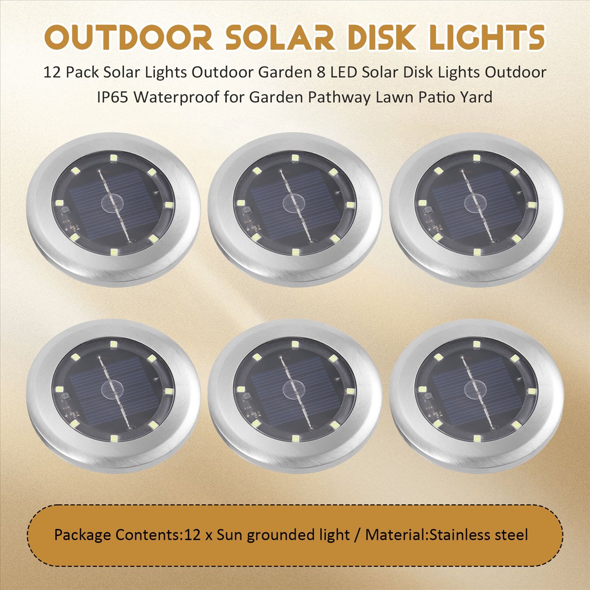 *A14E 12 Pack Solar Lights Out - Solar Pathway Lights 8 Pack ulasan dan harga