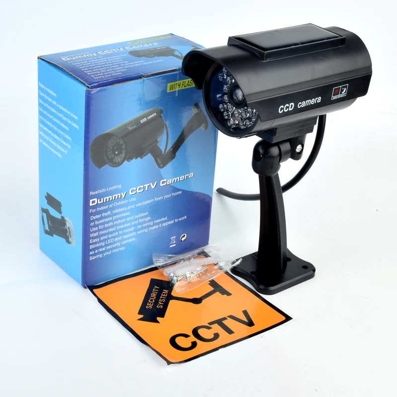 Solar Powered Dummy Security C - Solar Security Camera Light ulasan dan harga