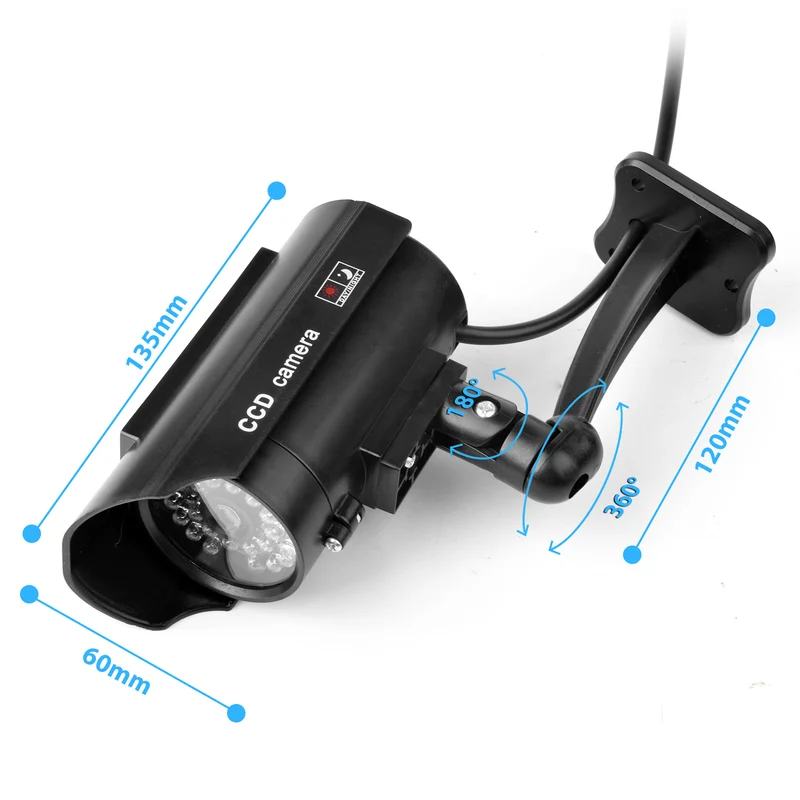 Solar Powered Dummy Security C - Solar Security Camera Light ulasan dan harga