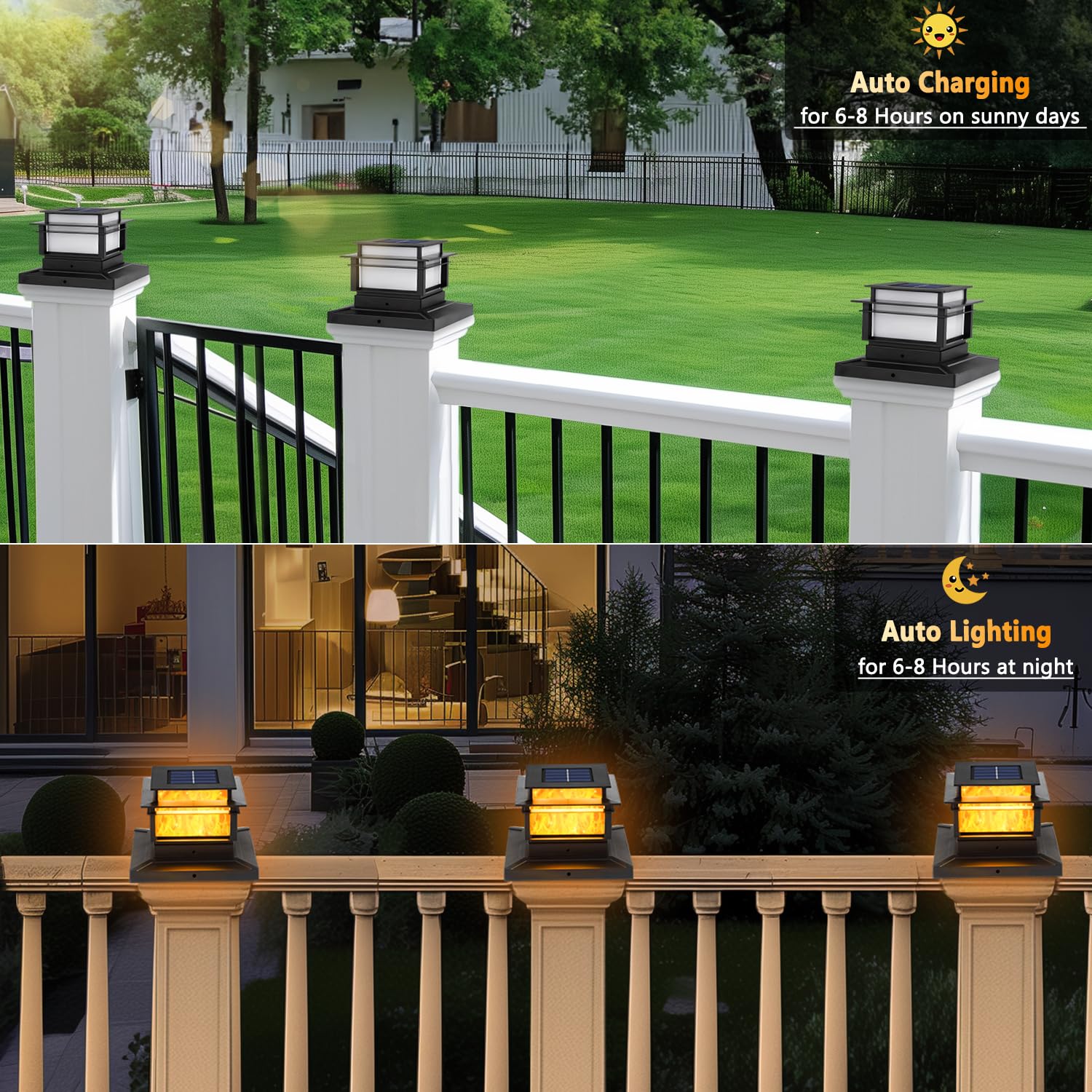 4x4 Inch Solar Flame Post Cap  - Solar Post Cap Light 4X4 ulasan dan harga