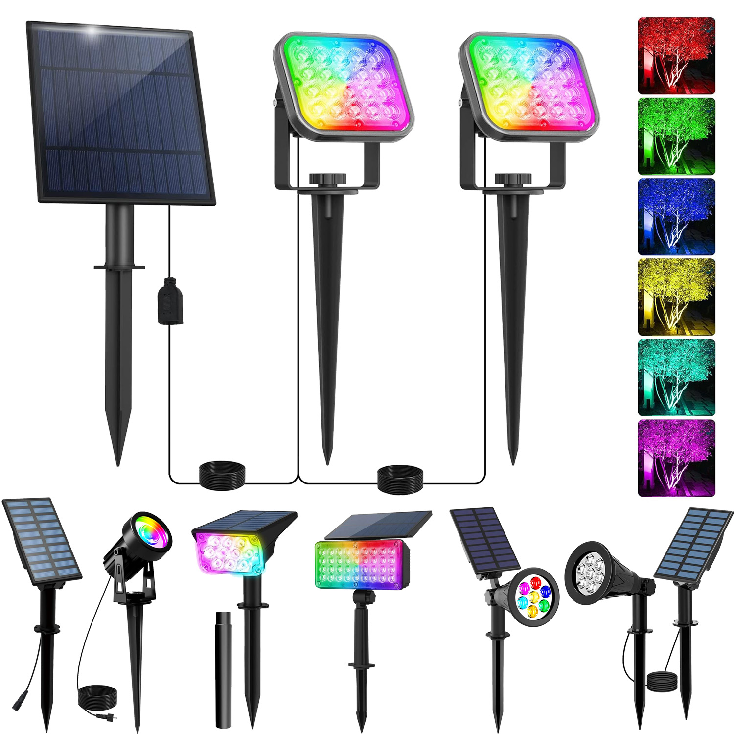 RGB Solar Spotlight  IP65 Wate - Solar Garden Spotlight Rgb ulasan dan harga