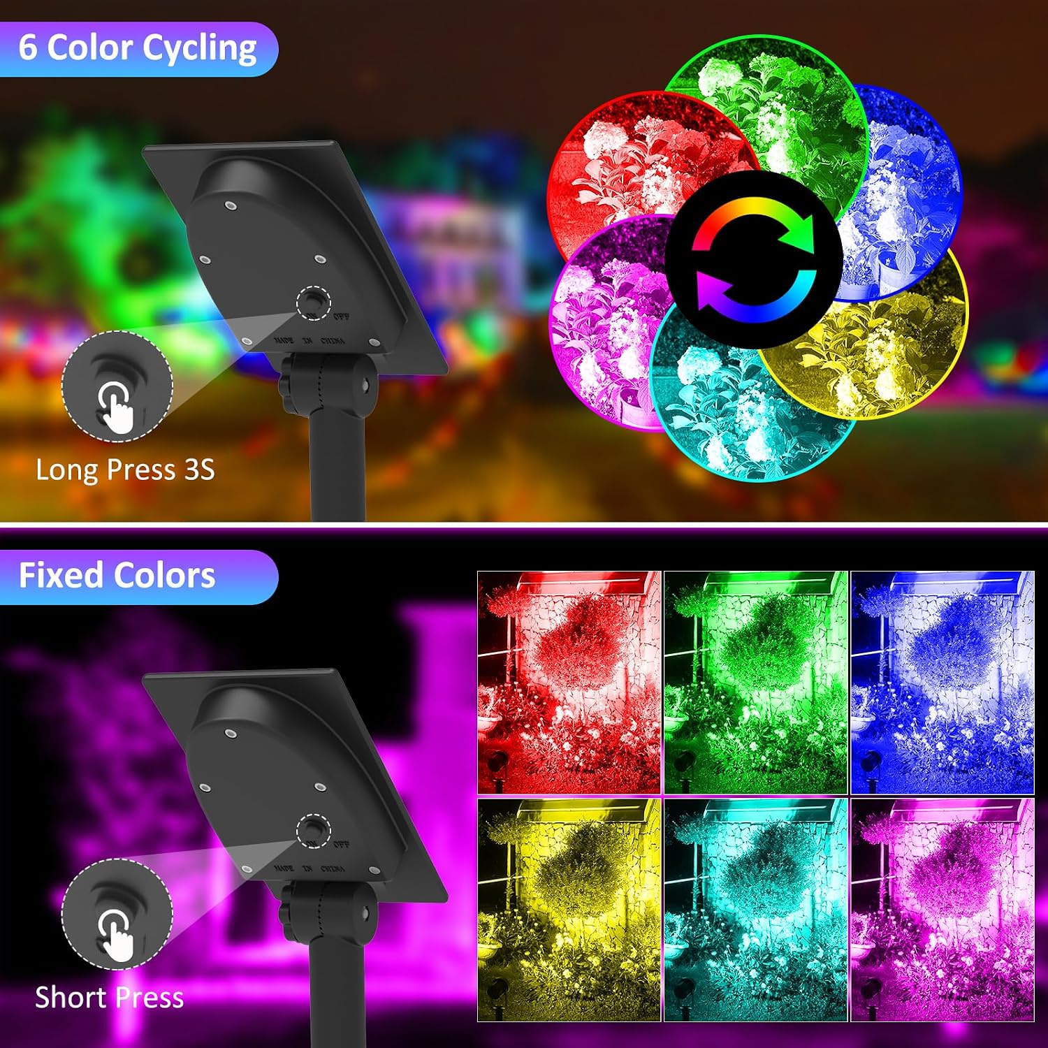 RGB Solar Spotlight  IP65 Wate - Solar Garden Spotlight Rgb ulasan dan harga
