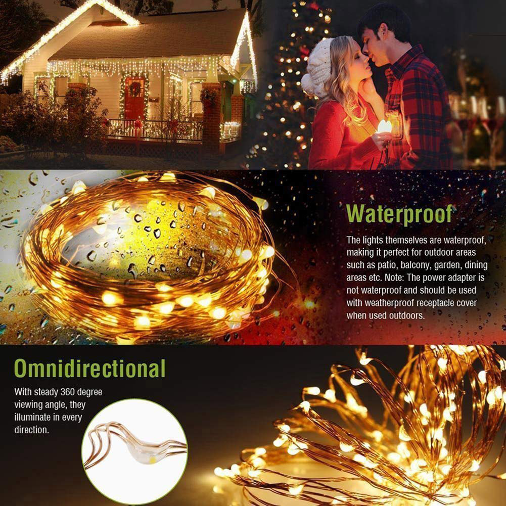 5M 20M LED Solar Light Outdoor - Solar String Lights Outdoor 20M ulasan dan harga