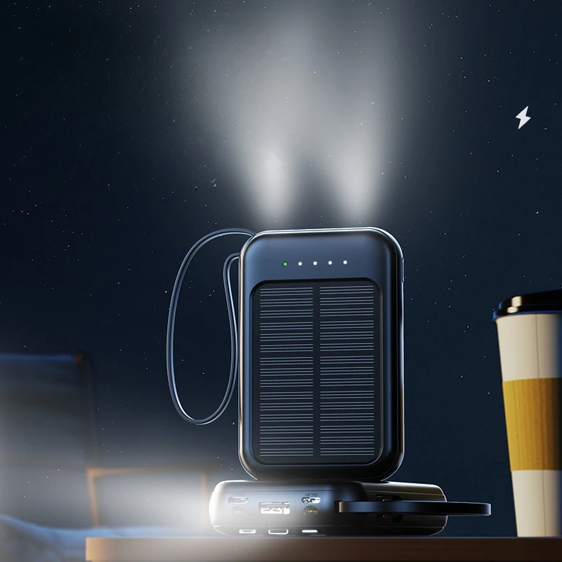 Solar Power Bank Built-in Cabl - Solar Lantern Camping Collapsible ulasan dan harga