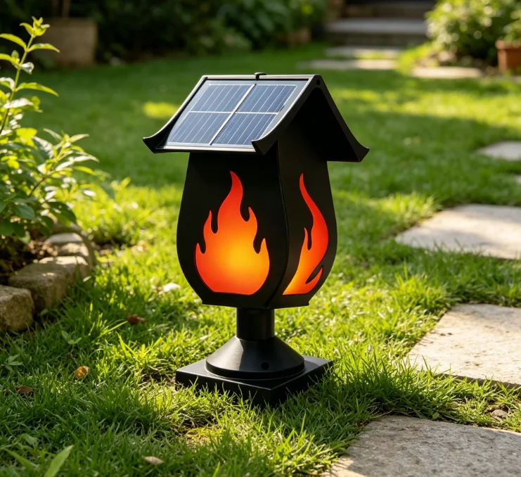 Solar Column Headlights Simula - Solar Garden Light Outdoor Waterproof ulasan dan harga