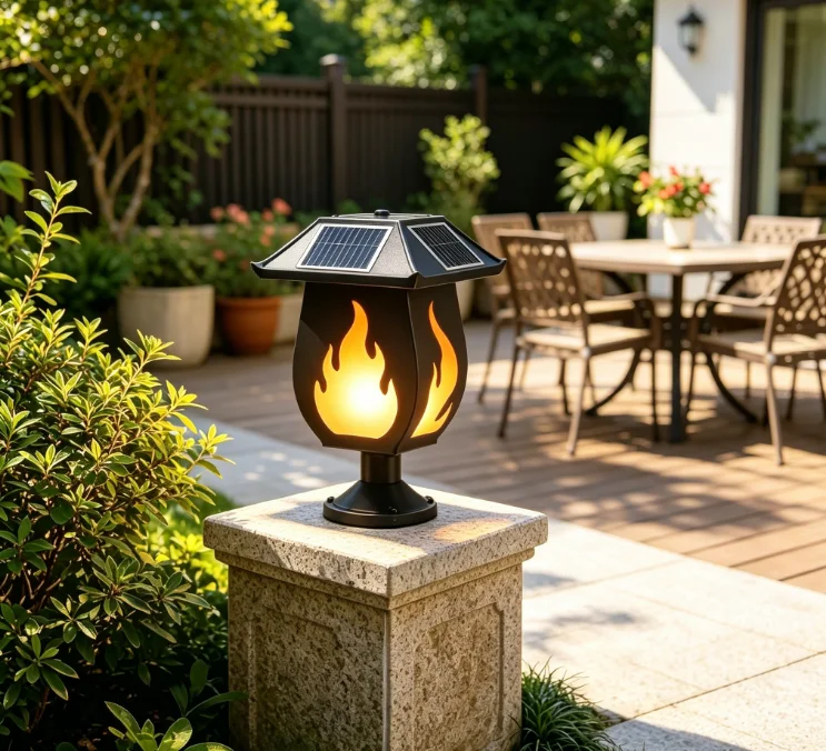 Solar Column Headlights Simula - Solar Garden Light Outdoor Waterproof ulasan dan harga