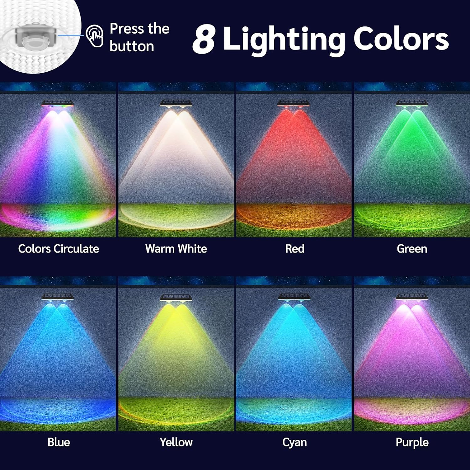 1/8pcs Super Bright Solar Fenc - Solar Wall Light Fence Lamp ulasan dan harga
