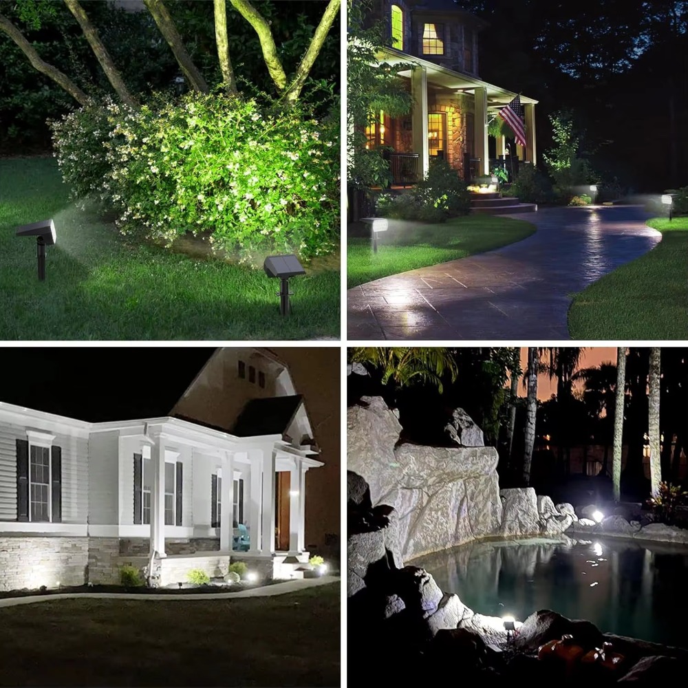 52 LED Solar Spot Lights Outdo - Solar Garden Spotlight Rgb ulasan dan harga
