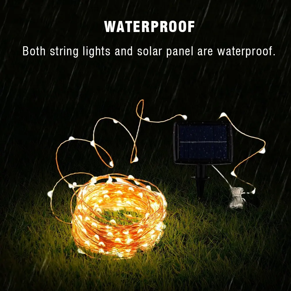 Solar String Fairy Lights 12m  - Solar String Lights Outdoor 20M ulasan dan harga
