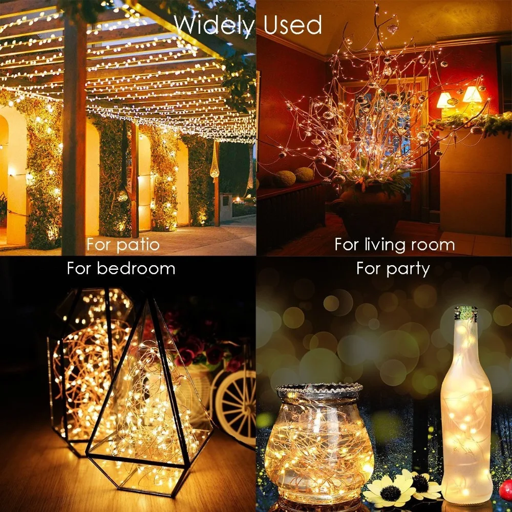 Solar String Fairy Lights 12m  - Solar String Lights Outdoor 20M ulasan dan harga
