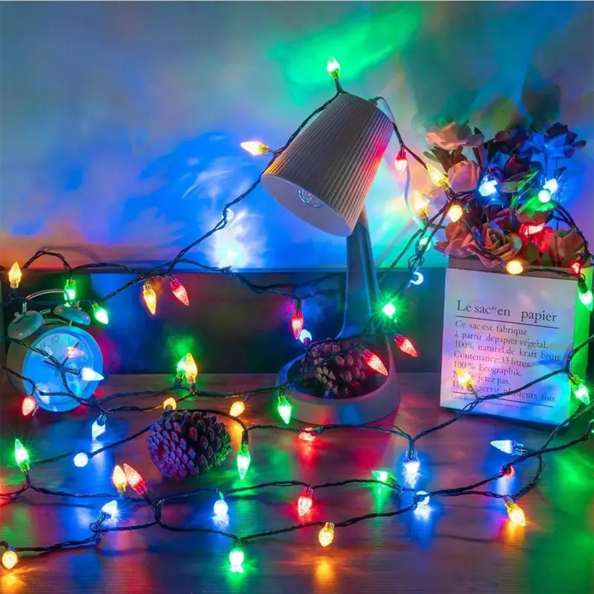 12M 100Leds Solar Christmas St - Solar String Lights Outdoor 20M ulasan dan harga