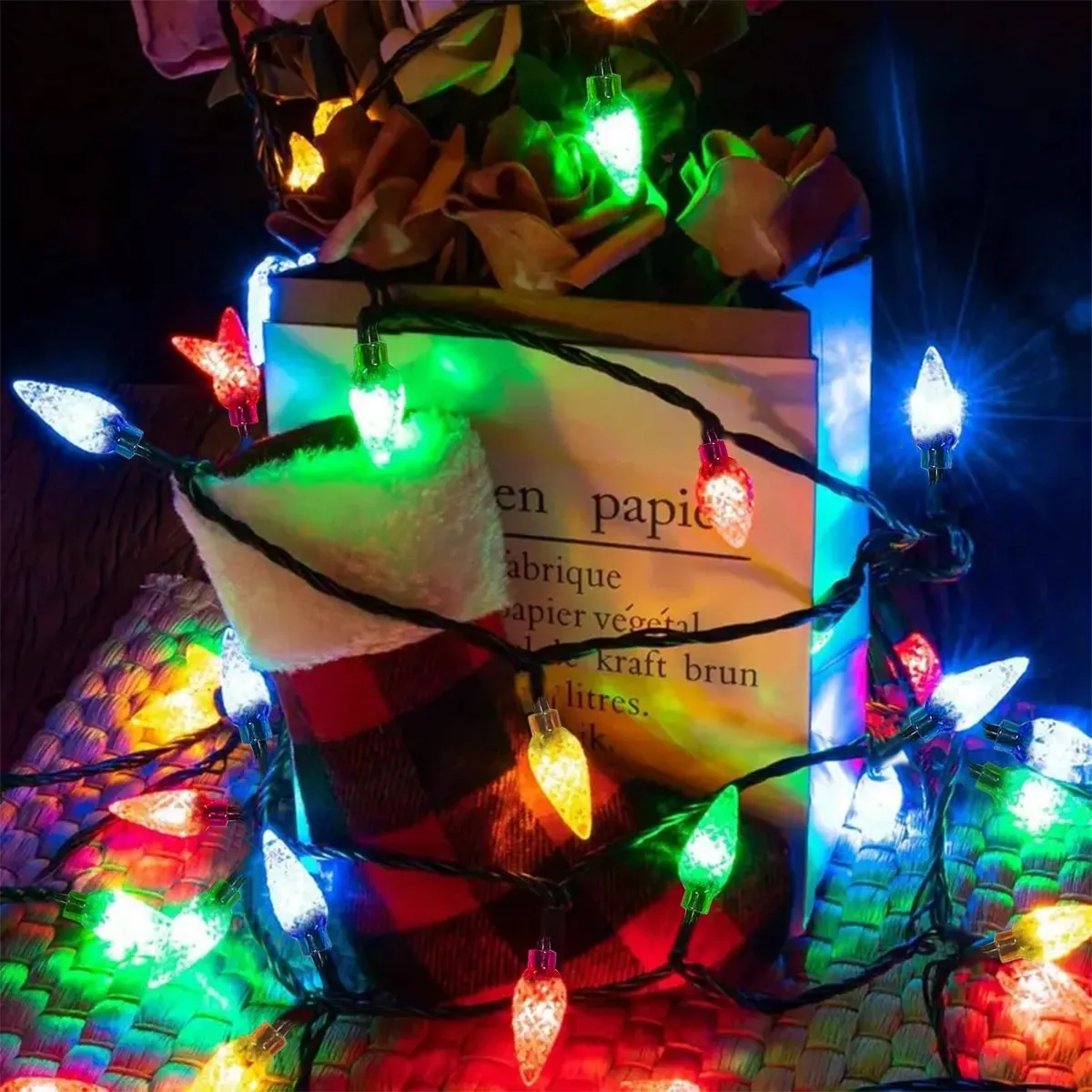 12M 100Leds Solar Christmas St - Solar String Lights Outdoor 20M ulasan dan harga
