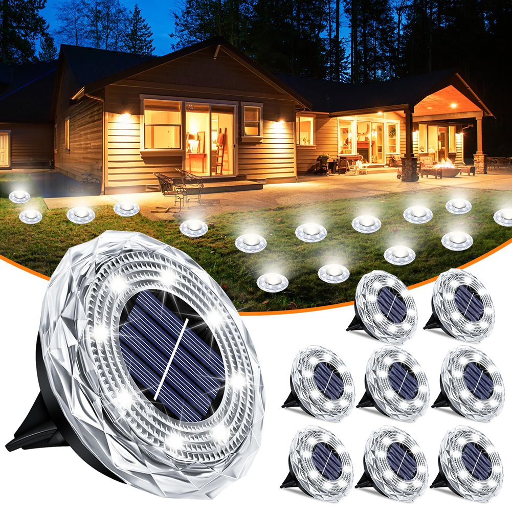 ABRW-Solar Ground Lights 8-Pac - Solar Pathway Lights 8 Pack ulasan dan harga