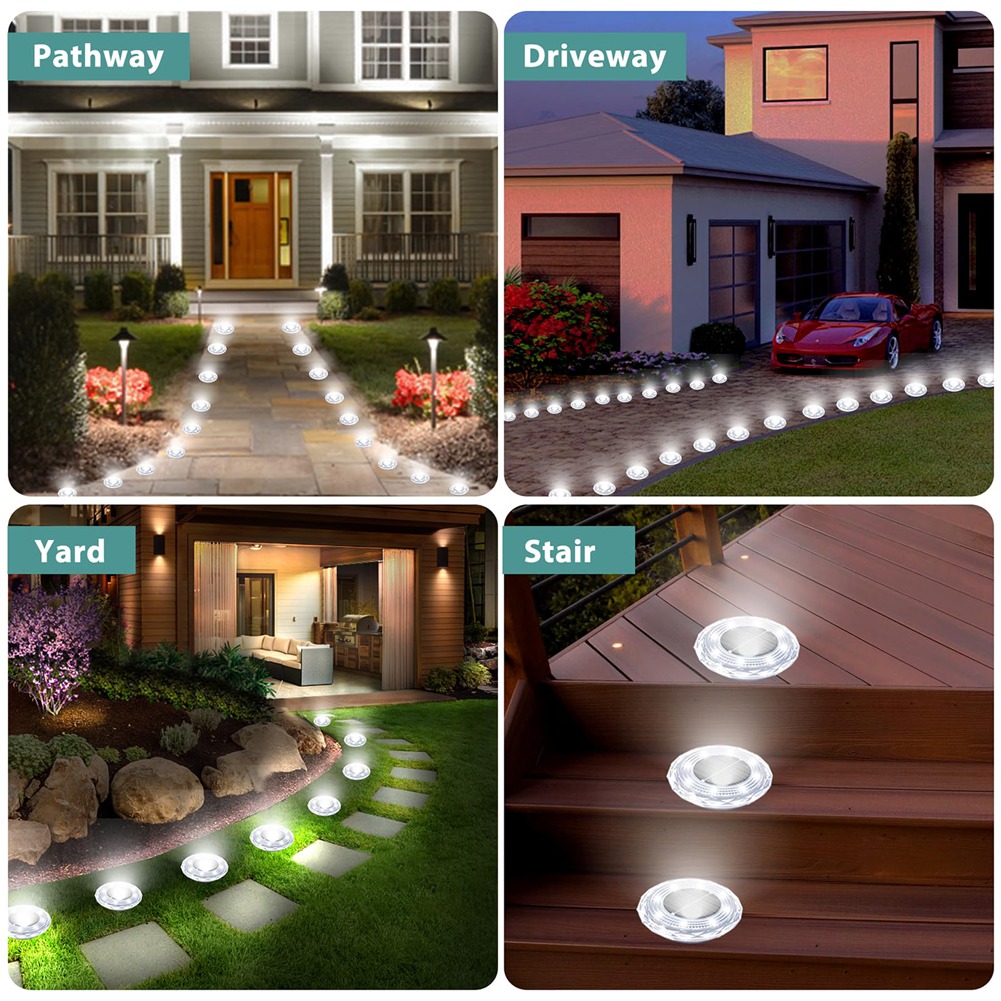 ABRW-Solar Ground Lights 8-Pac - Solar Pathway Lights 8 Pack ulasan dan harga