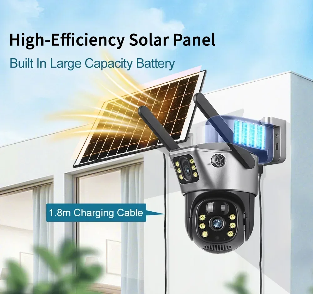 Tahlitech Solar Camera 4G Sim  - Solar Security Camera Light ulasan dan harga